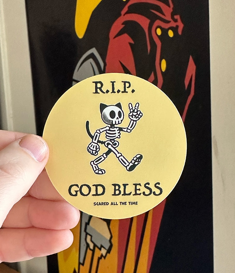 RIP God Bless Sticker